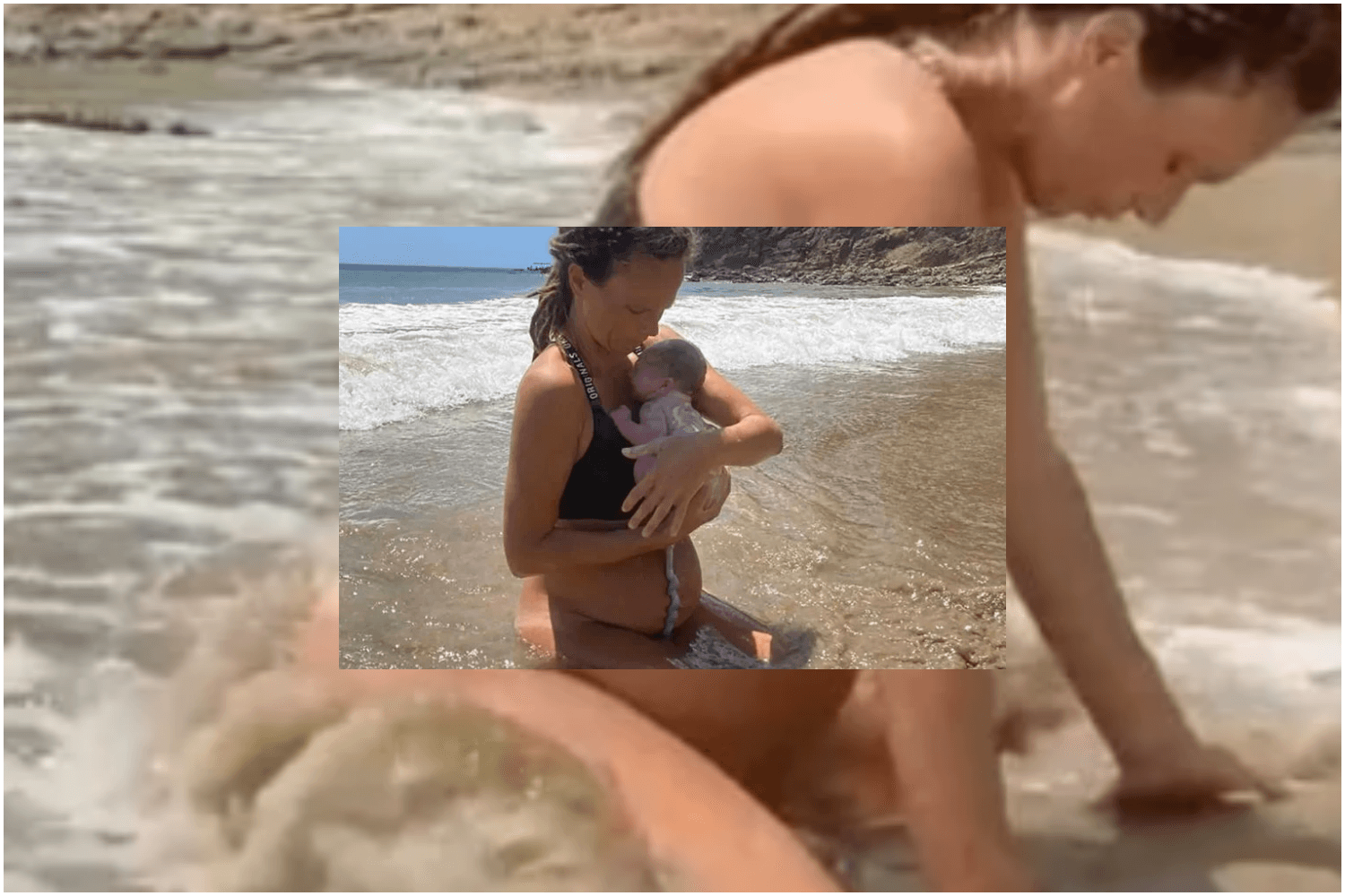 Des images éblouissantes de cette maman qui accouche dans l’océan