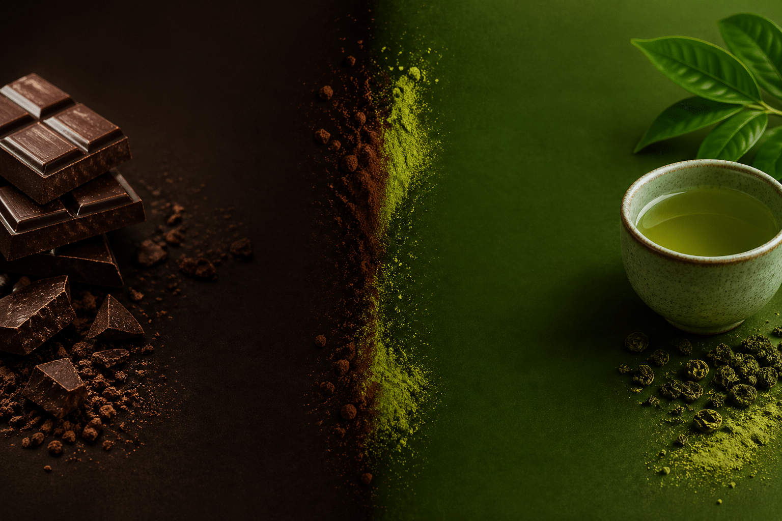 Comparaison entre chocolat noir et thé vert : teneur en antioxydants et effets sur l’humeur
